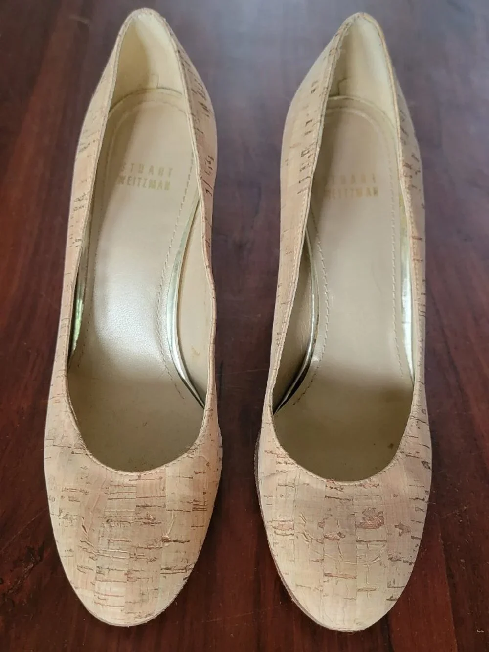 Stuart Weitzman cork wedge heel size 9
